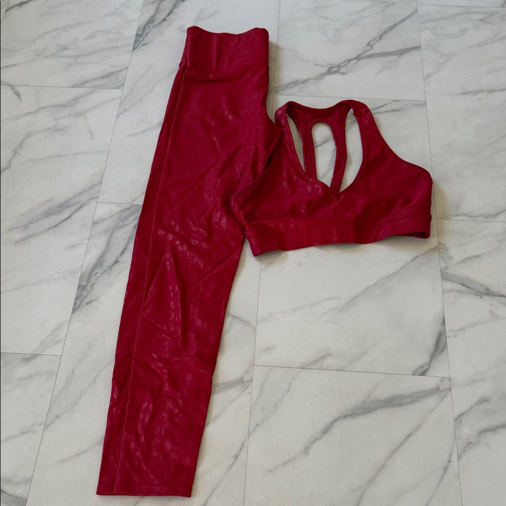 Carbon38 Vibrant Red Activewear Set